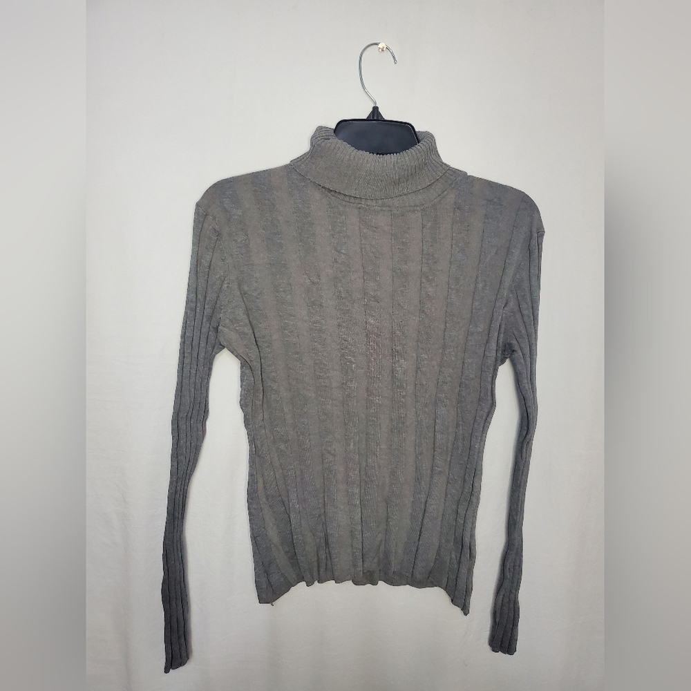 Pre-Loved Women’s Style and Company Gray Long Sleeve Turtleneck Sweater Shirt Lg